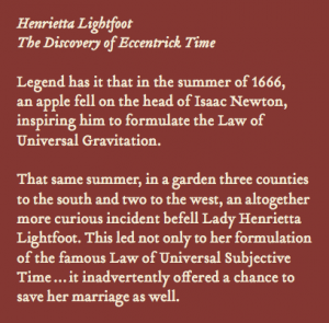 Back cover blurb - Henrietta Lightfoot